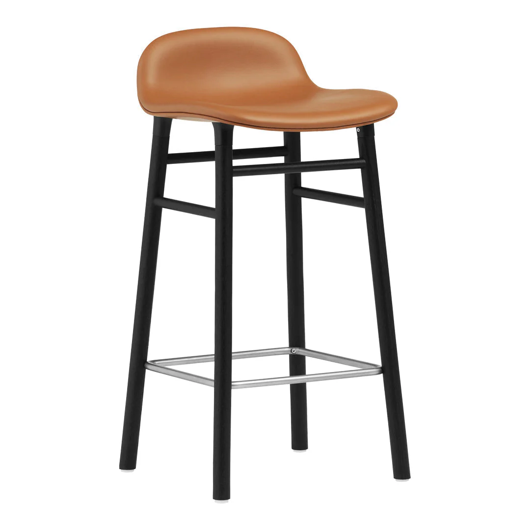 Form Counter Stool - Wood Legs - Upholstered - Image 24