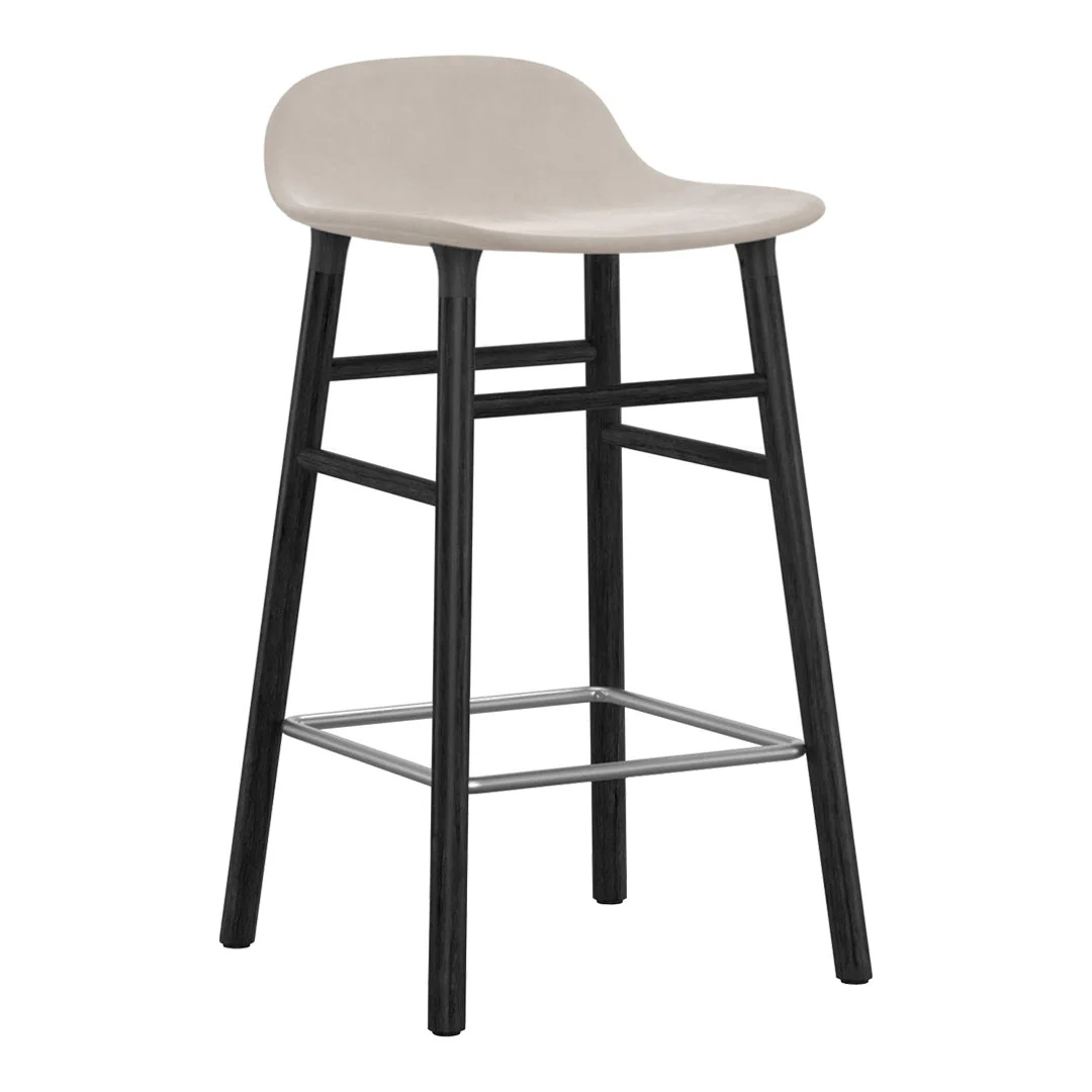 Form Counter Stool - Wood Legs - Upholstered - Image 25