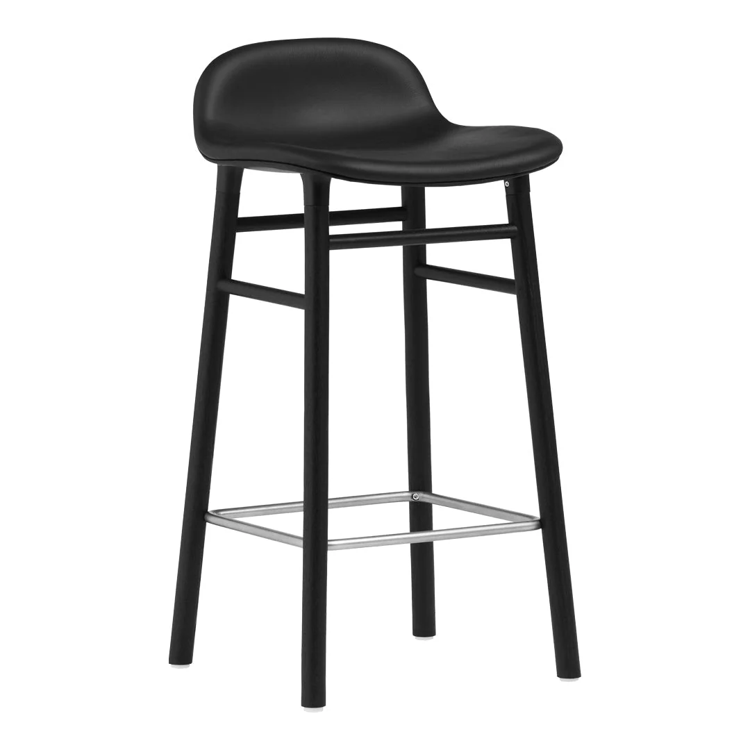 Form Counter Stool - Wood Legs - Upholstered - Image 26