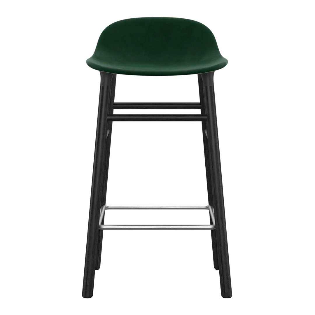 Form Counter Stool - Wood Legs - Upholstered - Image 31