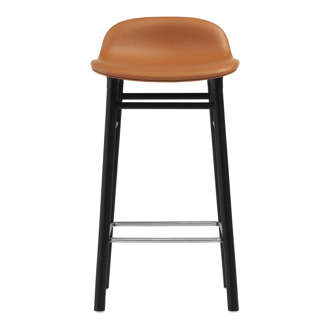 Form Counter Stool - Wood Legs - Upholstered - Image 4