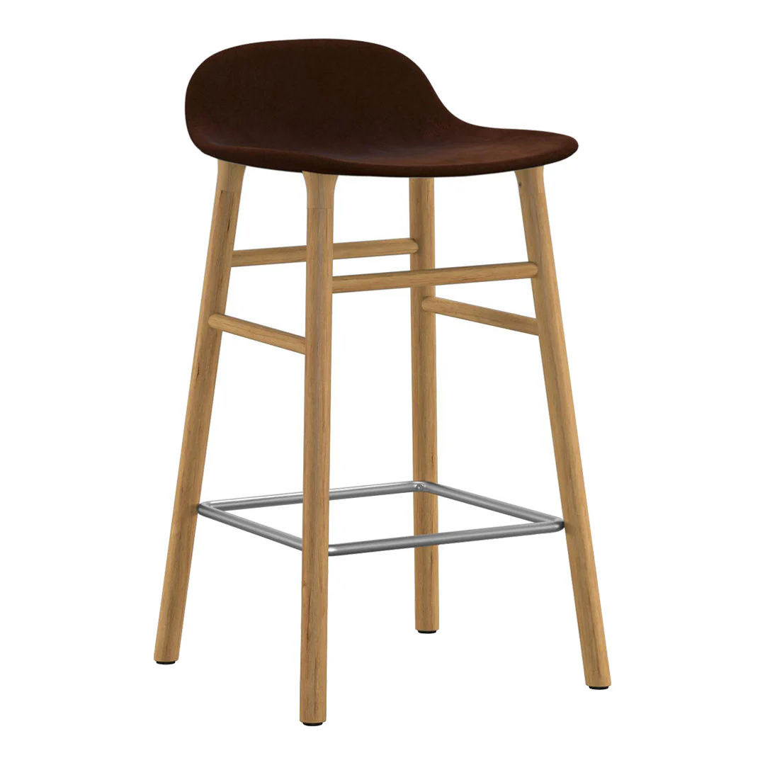 Form Counter Stool - Wood Legs - Upholstered - Image 9
