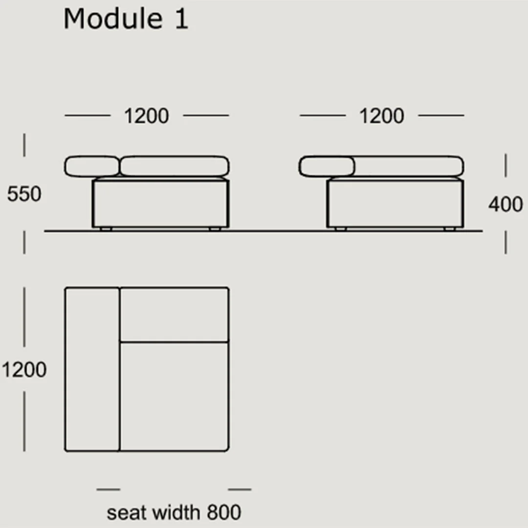 Cinder Block Modular Sofa (Modules 1 - 7) - Image 19