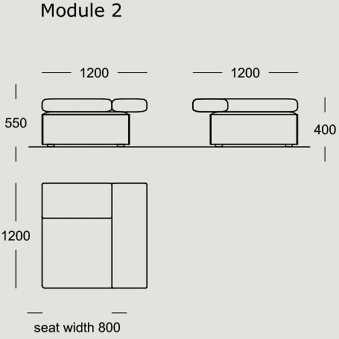 Cinder Block Modular Sofa (Modules 1 - 7) - Image 20