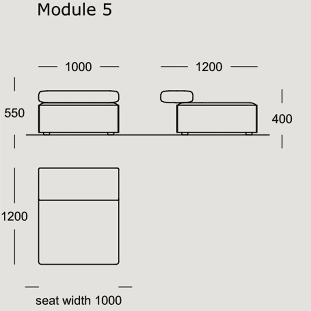 Cinder Block Modular Sofa (Modules 1 - 7) - Image 23
