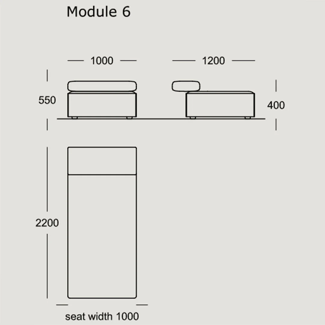 Cinder Block Modular Sofa (Modules 1 - 7) - Image 24
