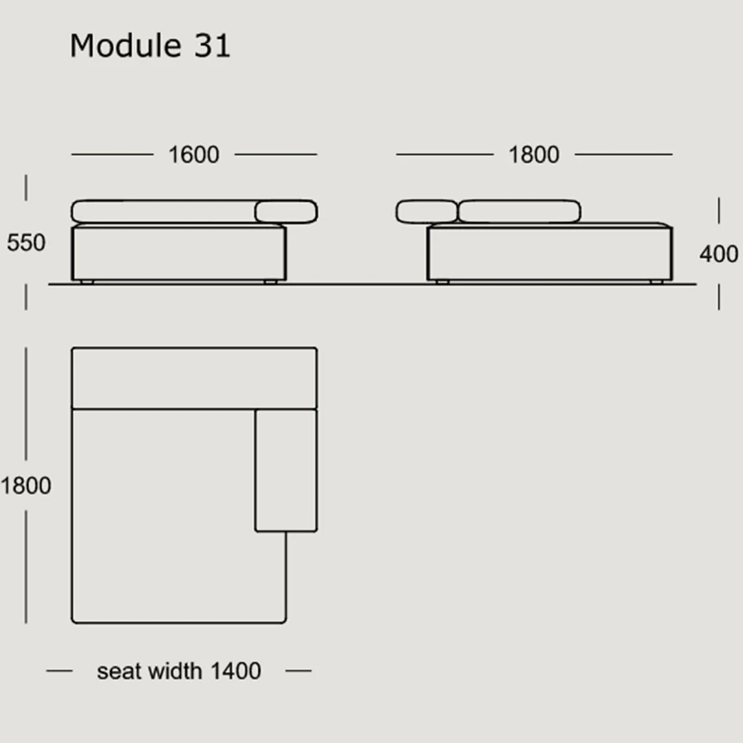Cinder Block Modular Sofa (Modules 24 - 31) - Image 25