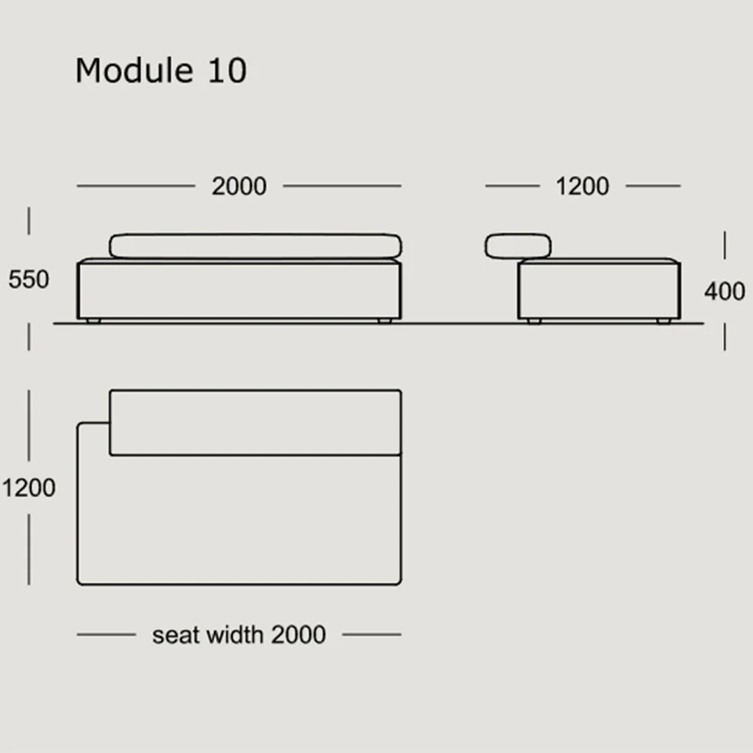 Cinder Block Modular Sofa (Modules 8 - 15) - Image 20