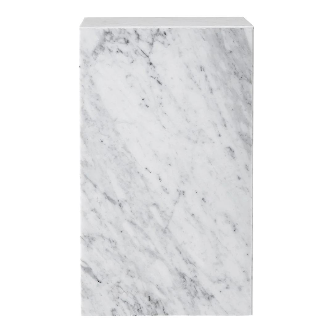 Marble Plinth Side Table - Tall - Image 2