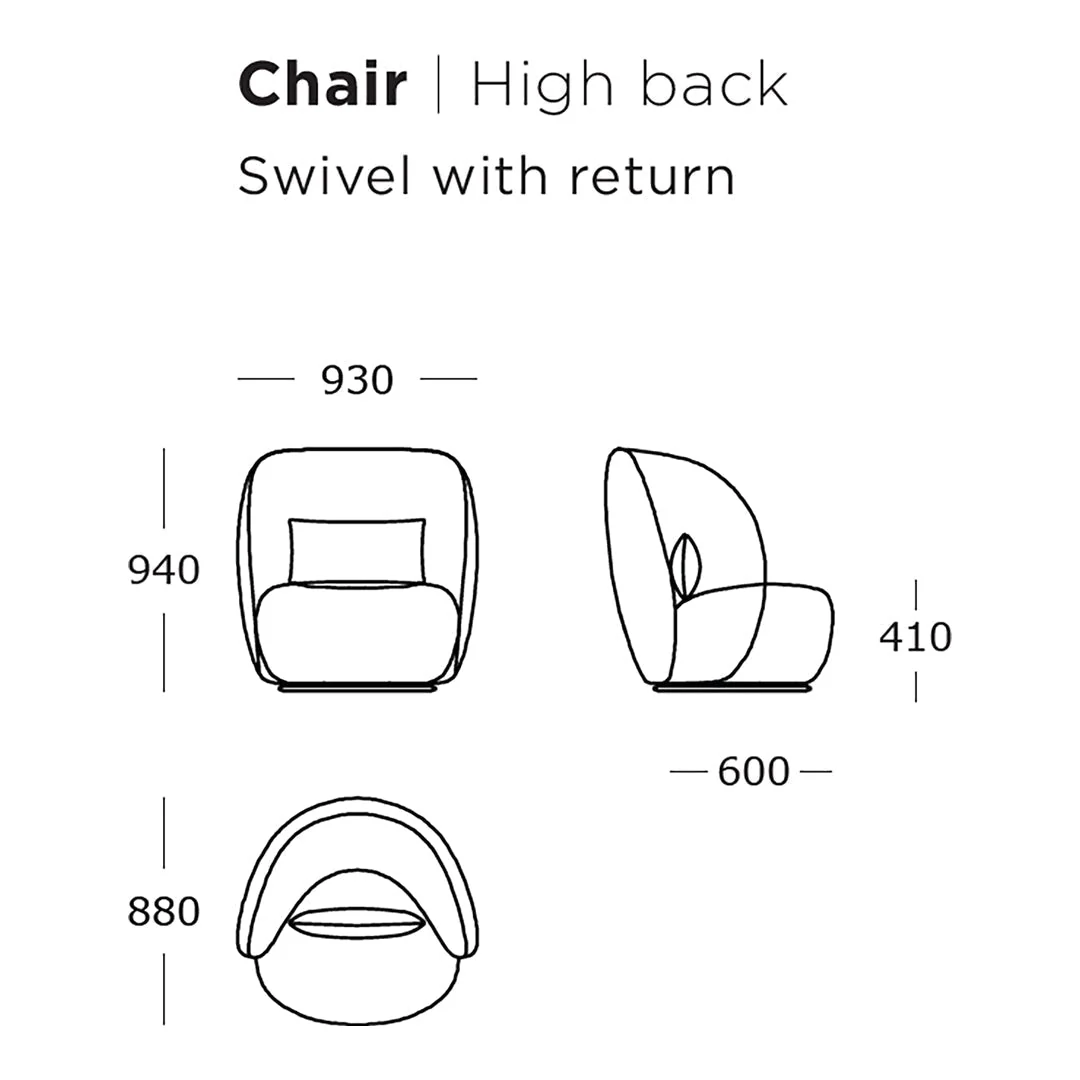 Ovata Lounge Chair - High Back - Image 26