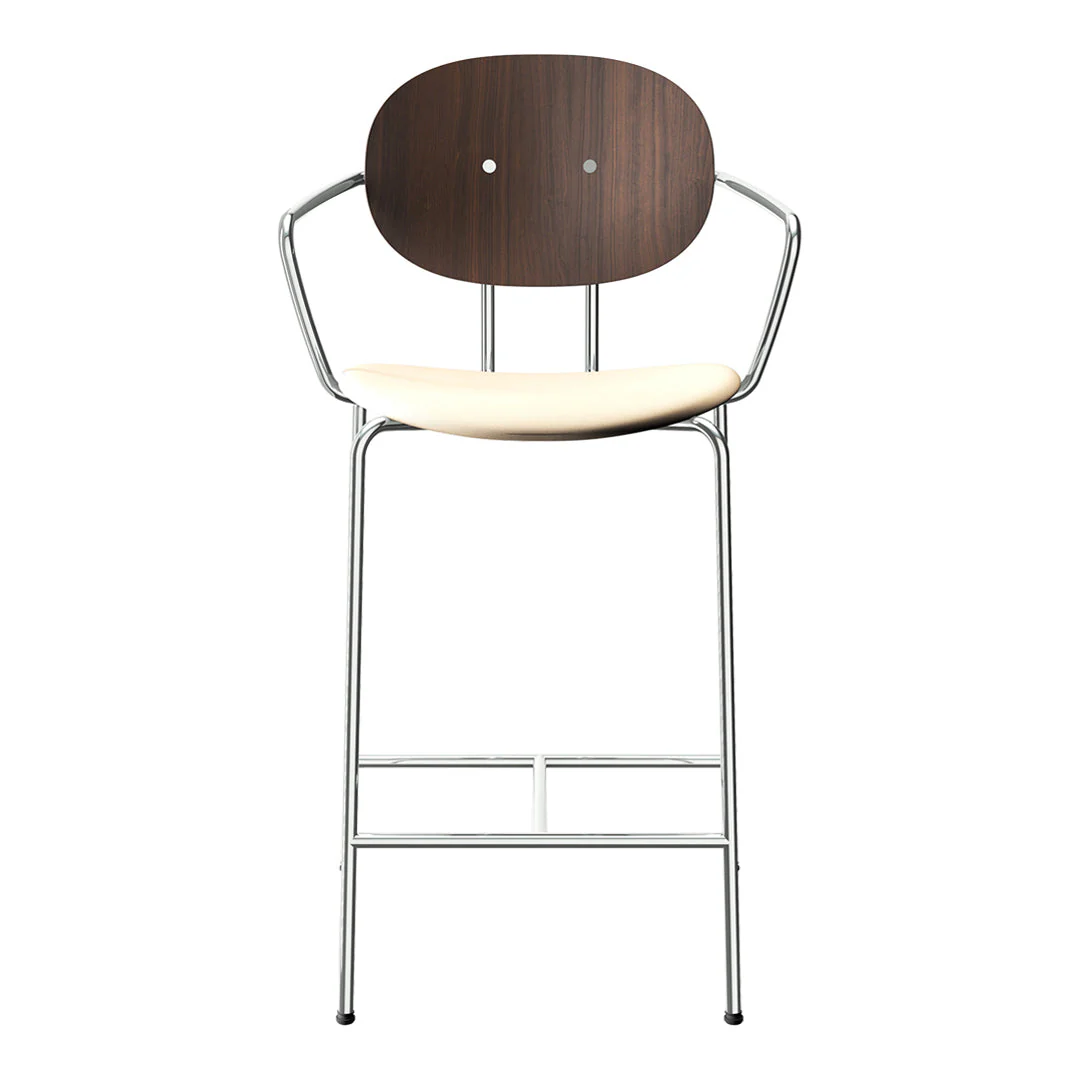 Piet Hein Counter Chair w/ Armrest - Seat Upholstered - Image 12