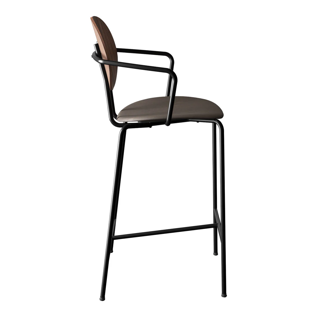 Piet Hein Counter Chair w/ Armrest - Seat Upholstered - Image 16