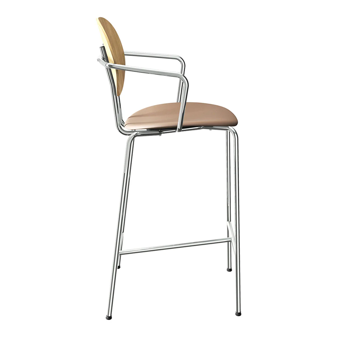 Piet Hein Counter Chair w/ Armrest - Seat Upholstered - Image 17