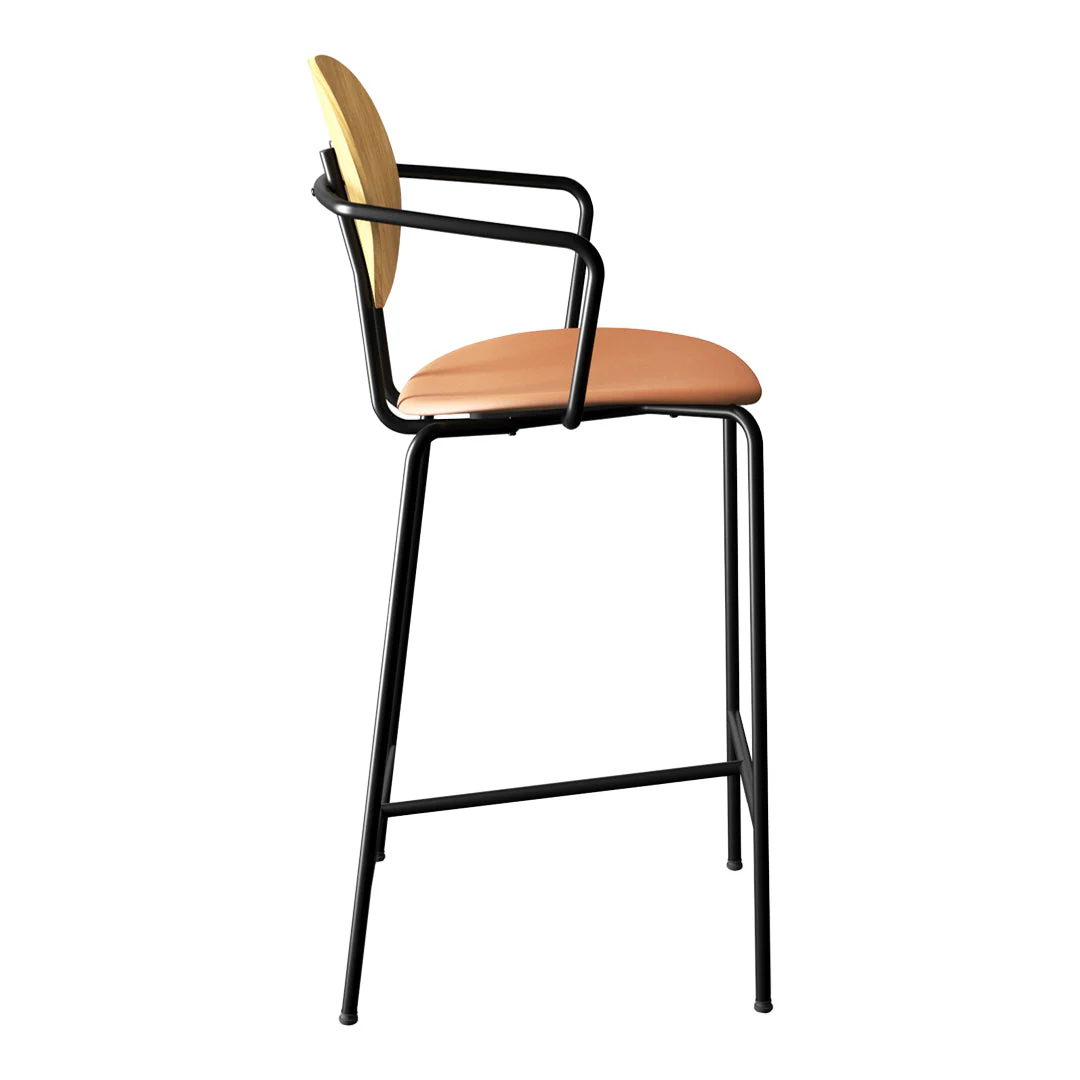 Piet Hein Counter Chair w/ Armrest - Seat Upholstered - Image 24