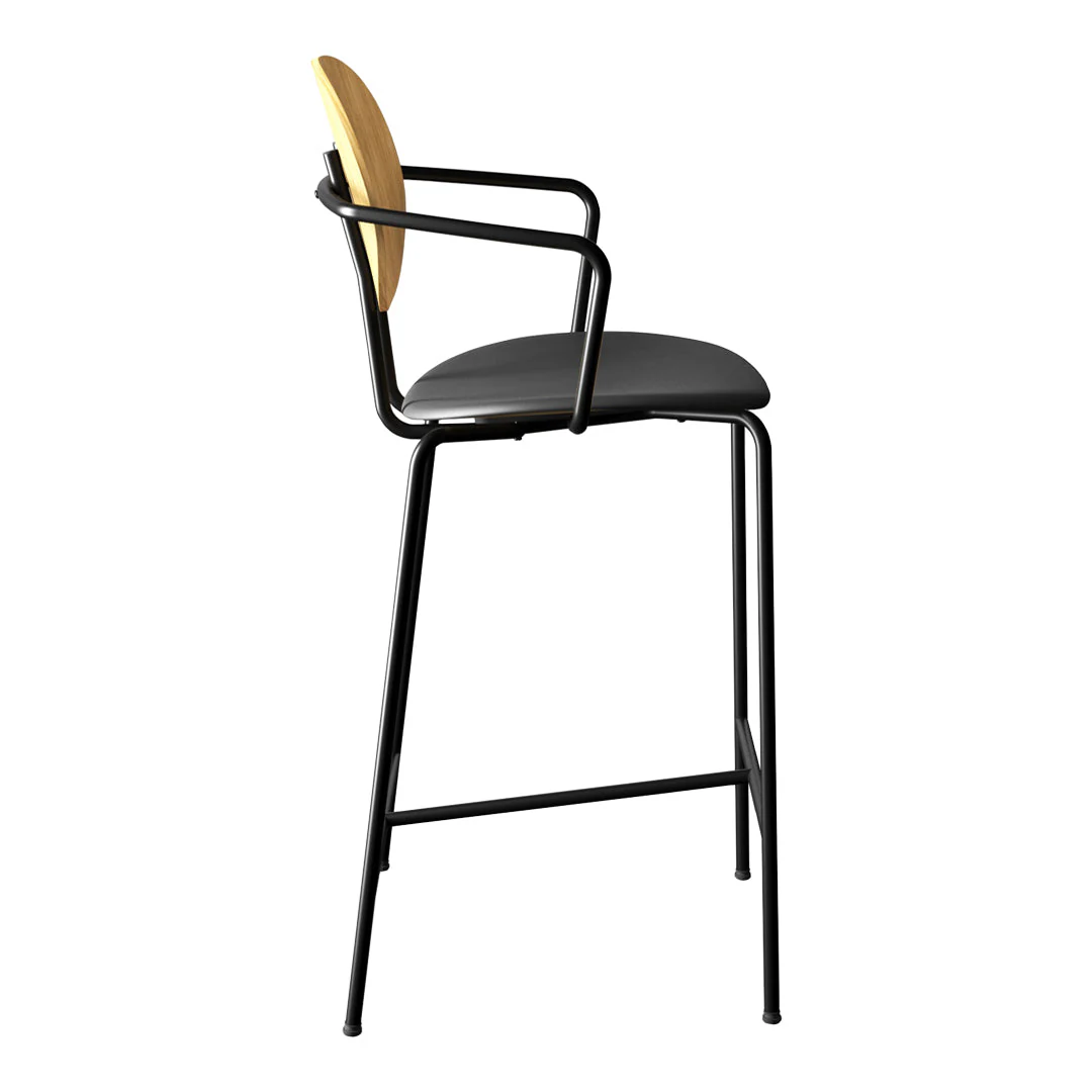 Piet Hein Counter Chair w/ Armrest - Seat Upholstered - Image 25