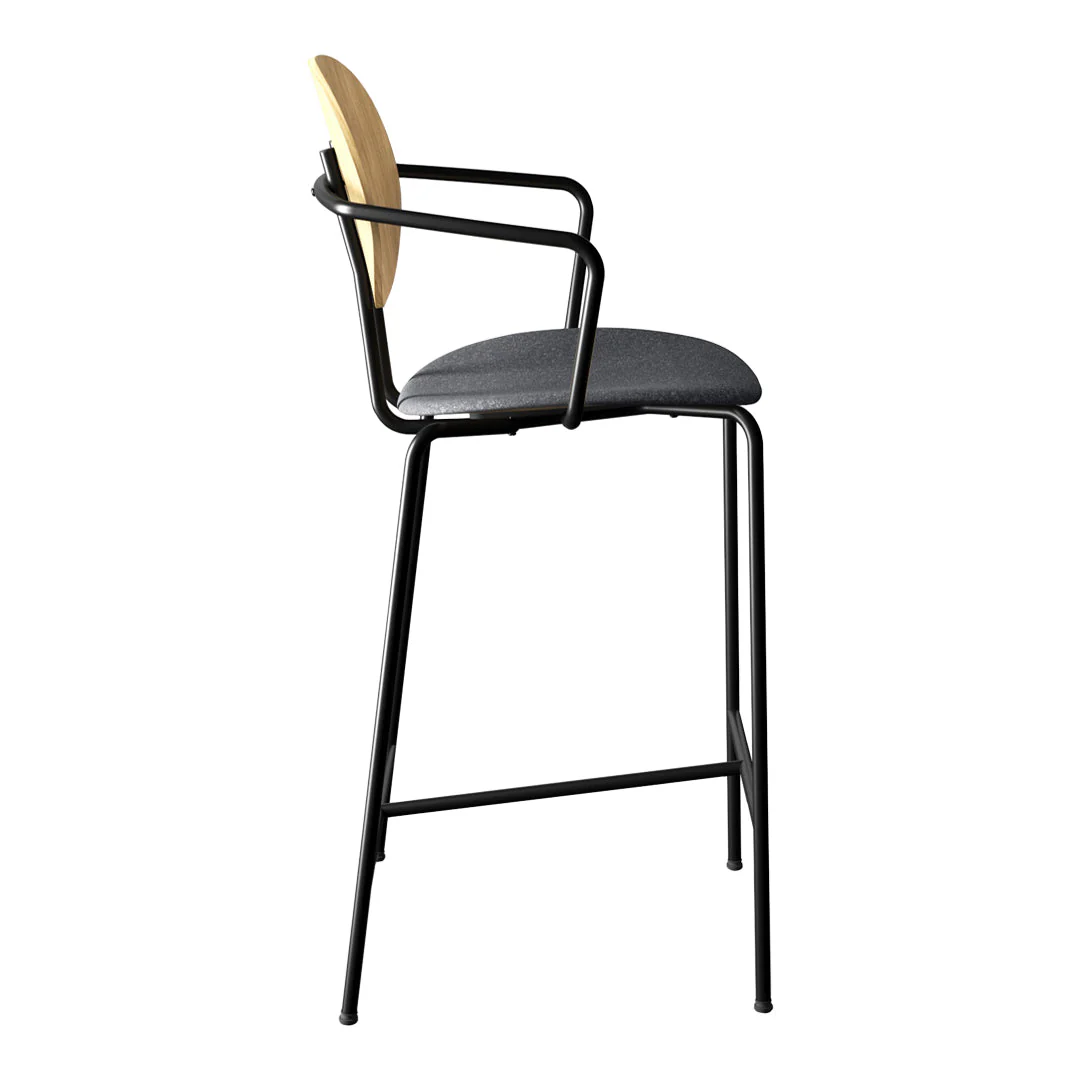 Piet Hein Counter Chair w/ Armrest - Seat Upholstered - Image 26