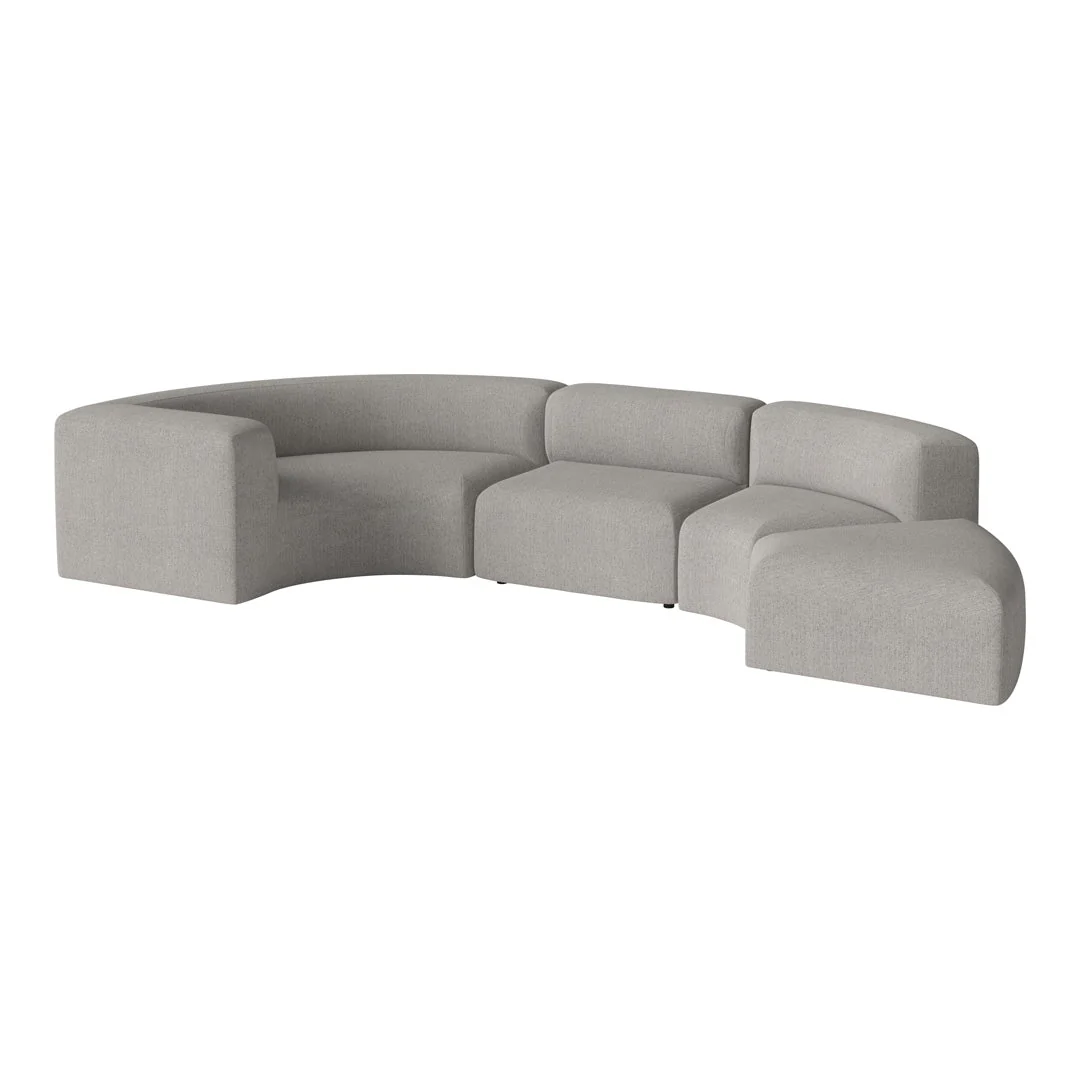 Angle Curved Semi-Circular Sofa w/ Open End - Image 15