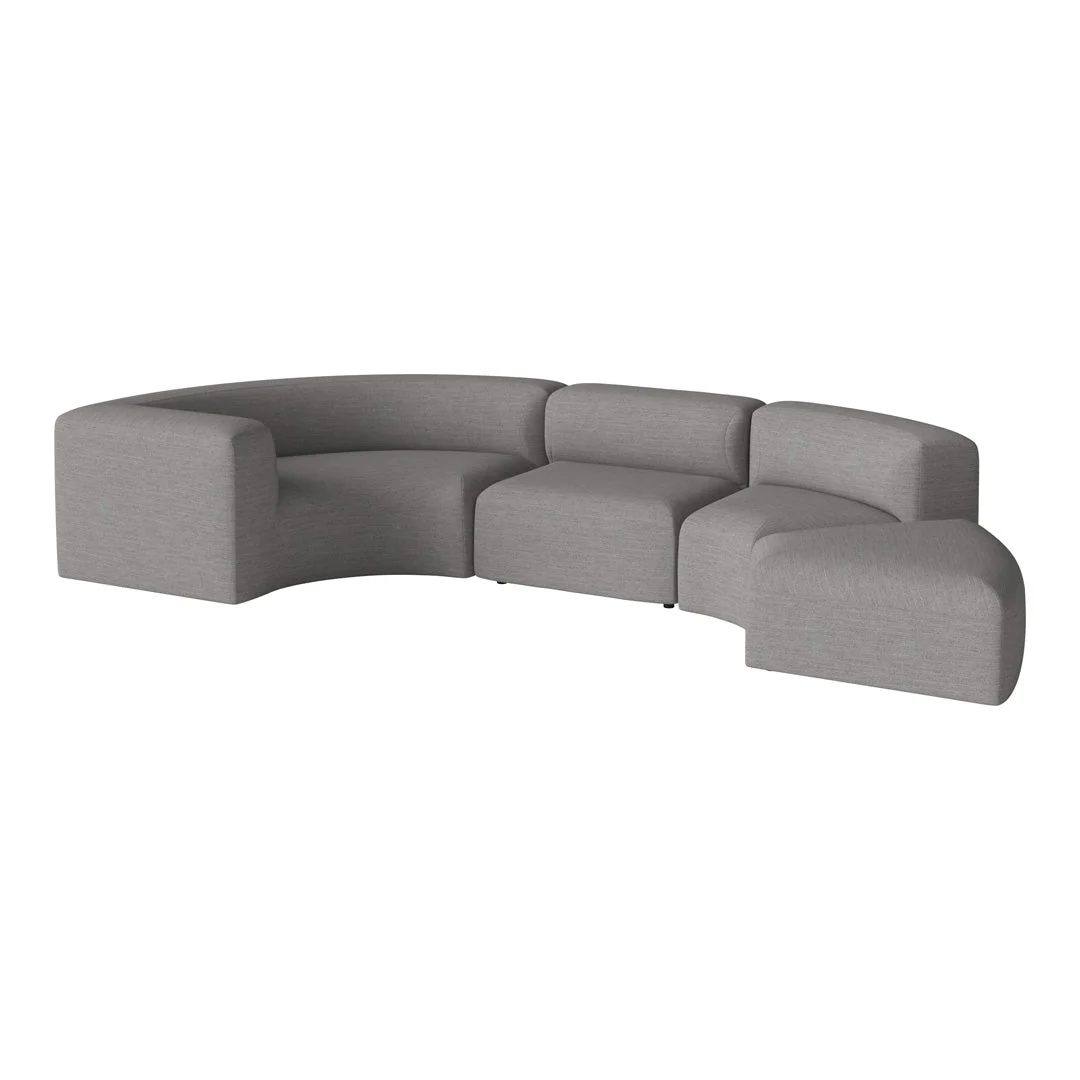Angle Curved Semi-Circular Sofa w/ Open End - Image 18