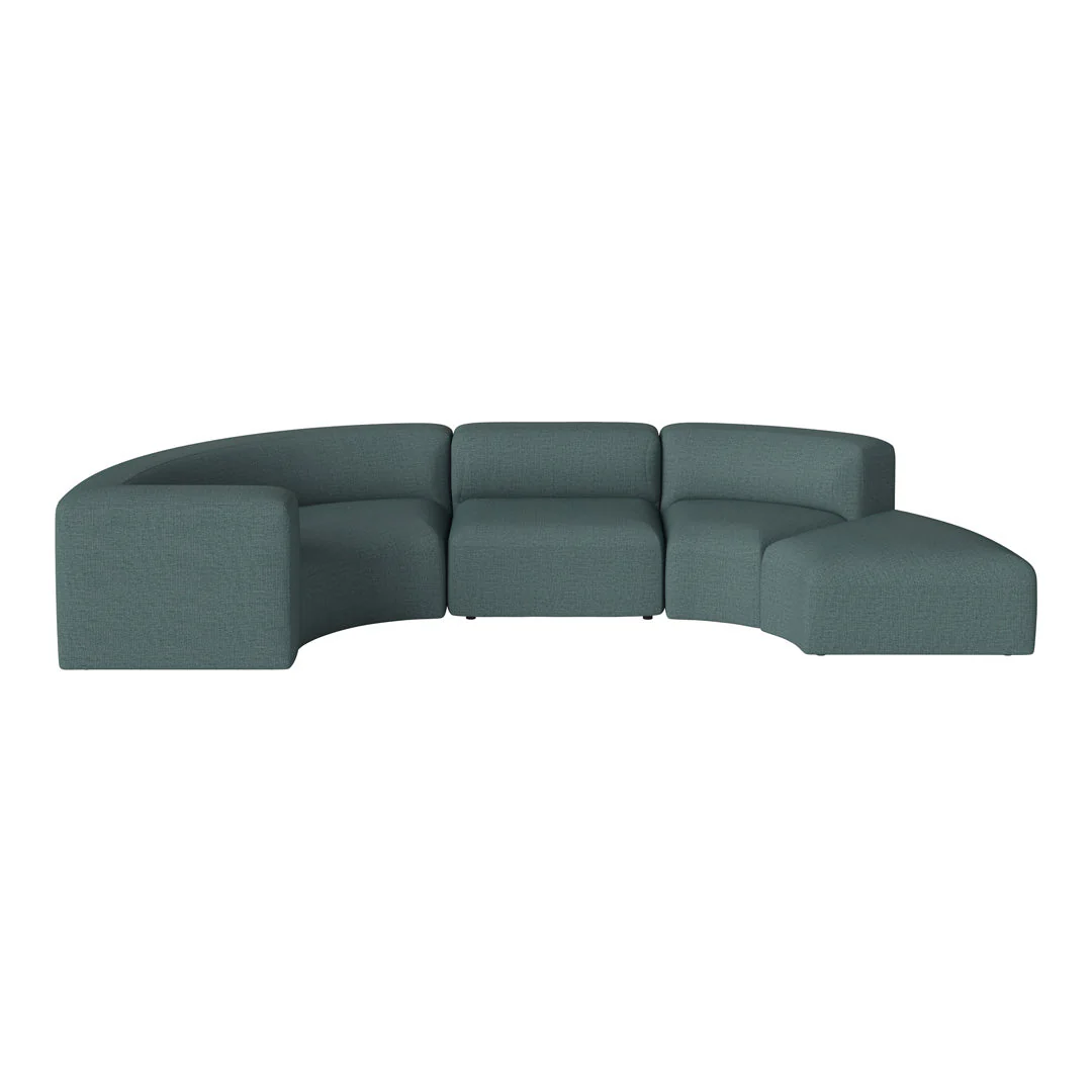 Angle Curved Semi-Circular Sofa w/ Open End - Image 2