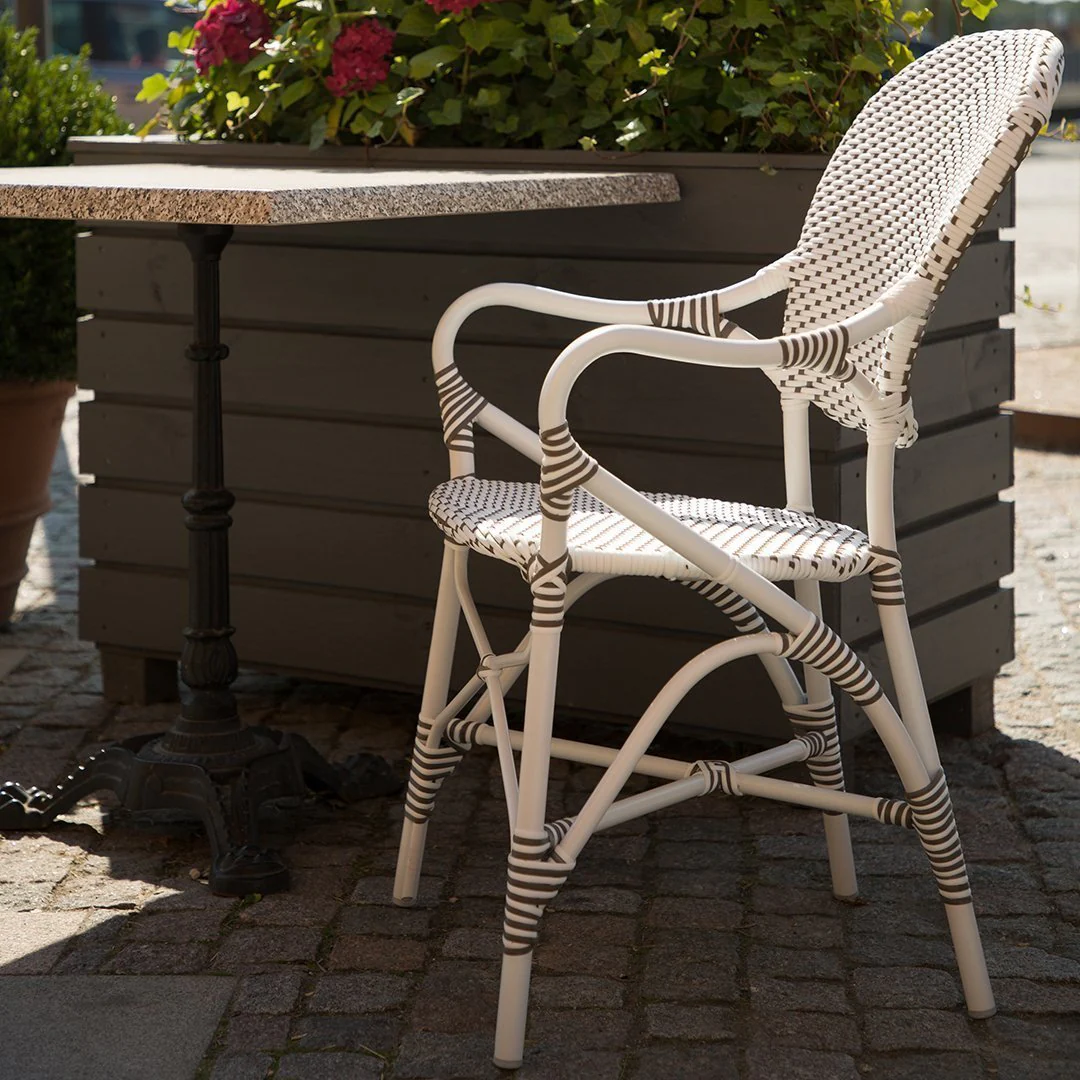 Isabell Armchair - AluRattan Outdoor - Stackable - Image 6
