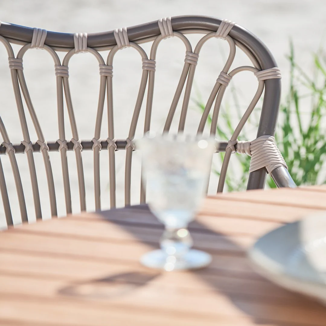 Nicole Outdoor Round Cafe Table - Teak - Image 4