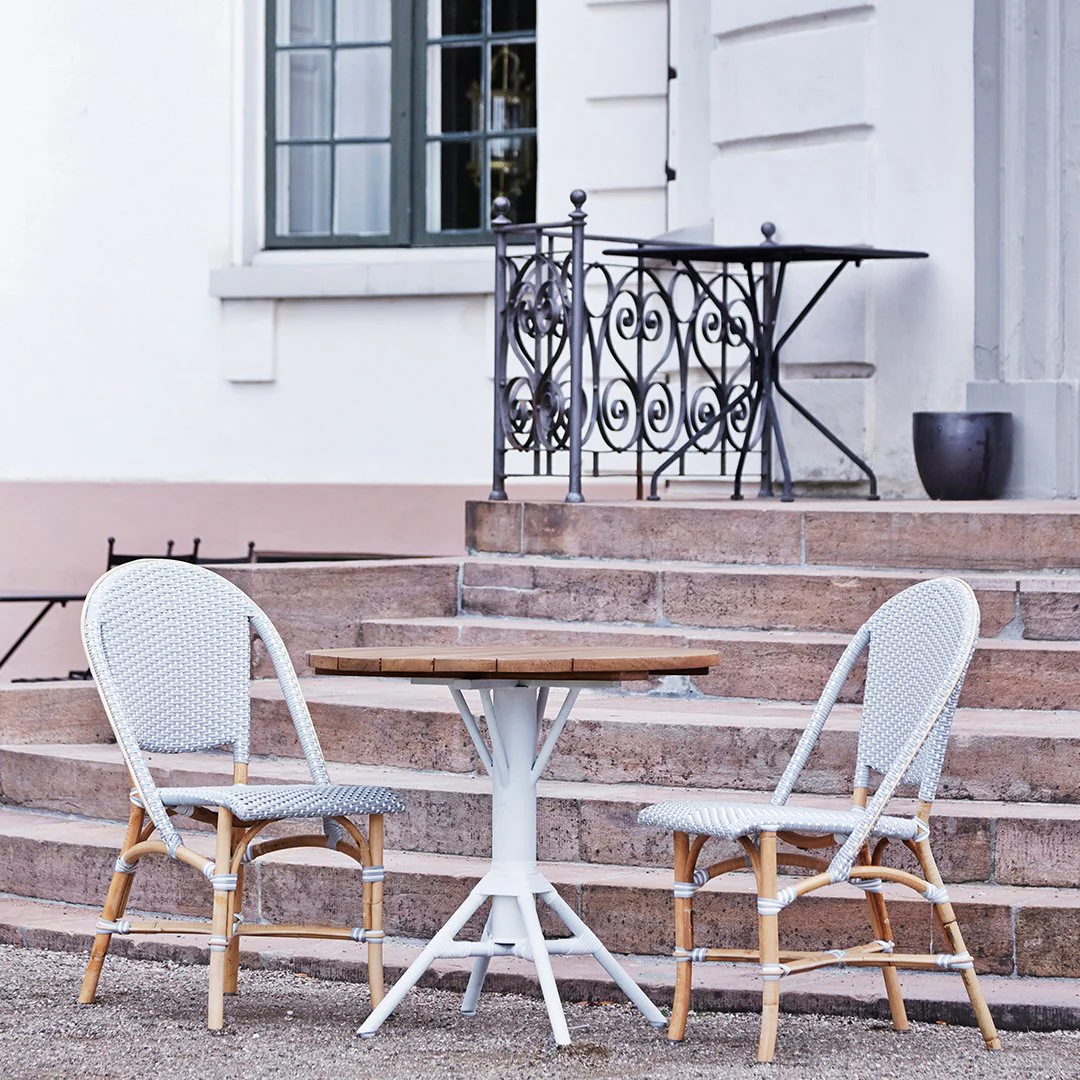 Nicole Outdoor Round Cafe Table - Teak - Image 5