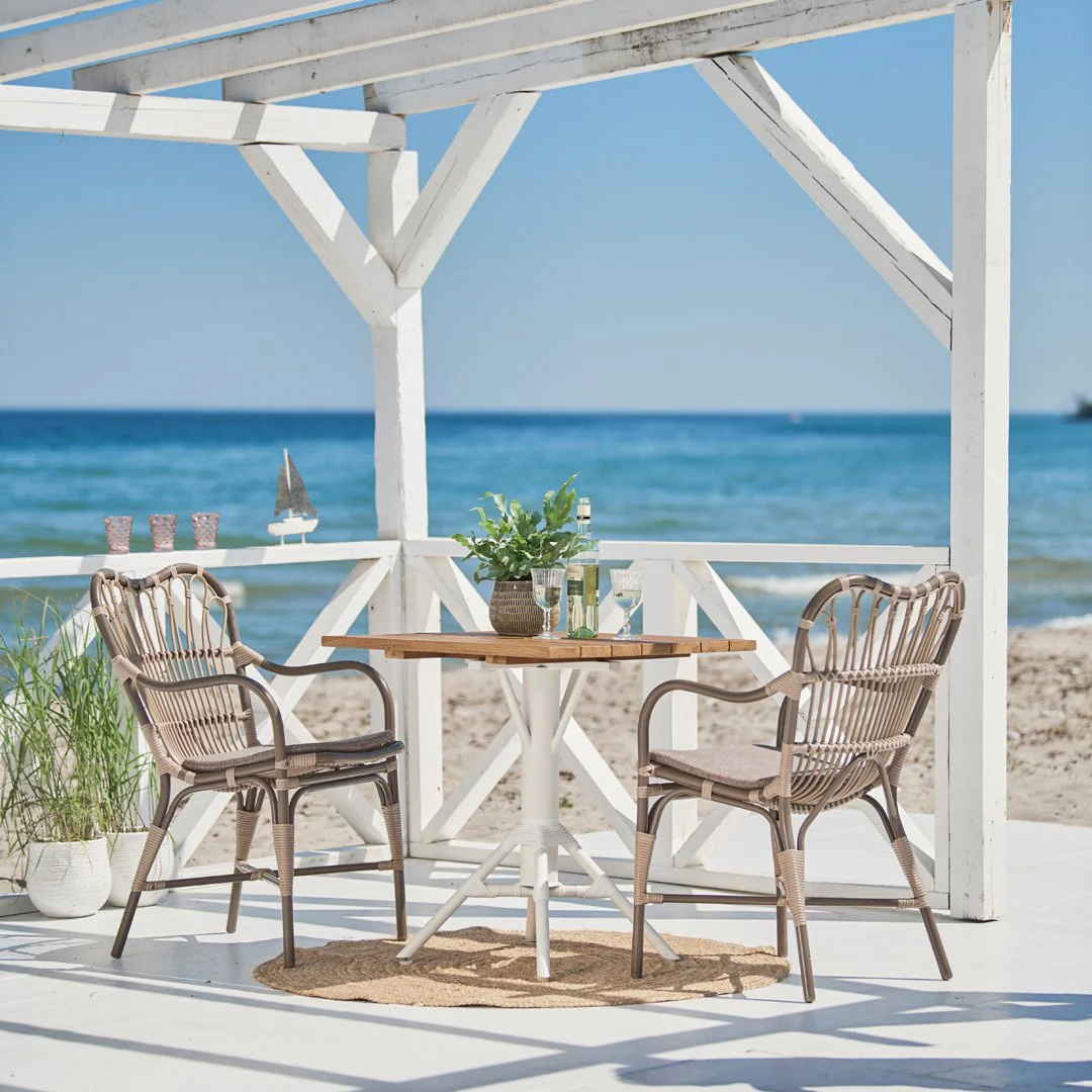 Nicole Outdoor Square Cafe Table - Teak - Image 7