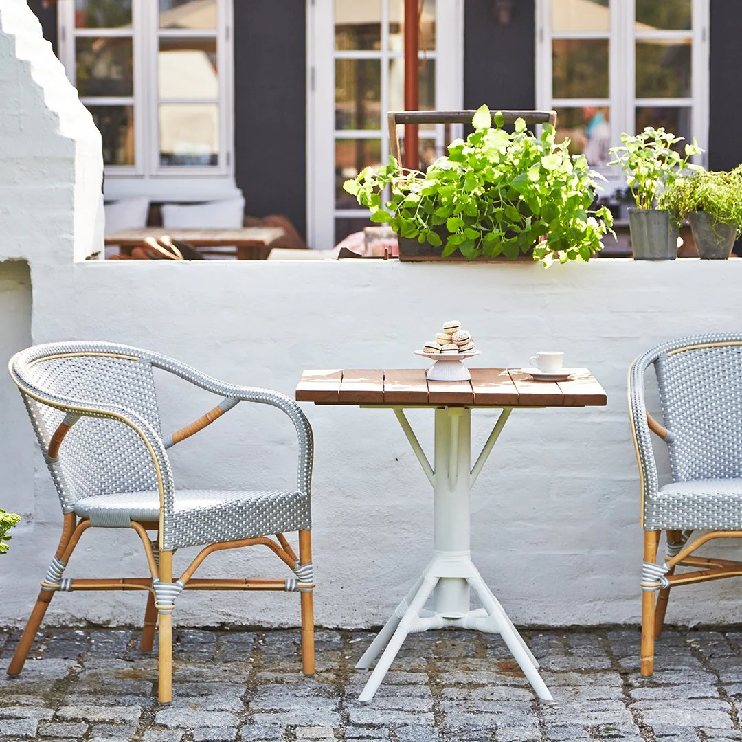 Nicole Outdoor Square Cafe Table - Teak - Image 8