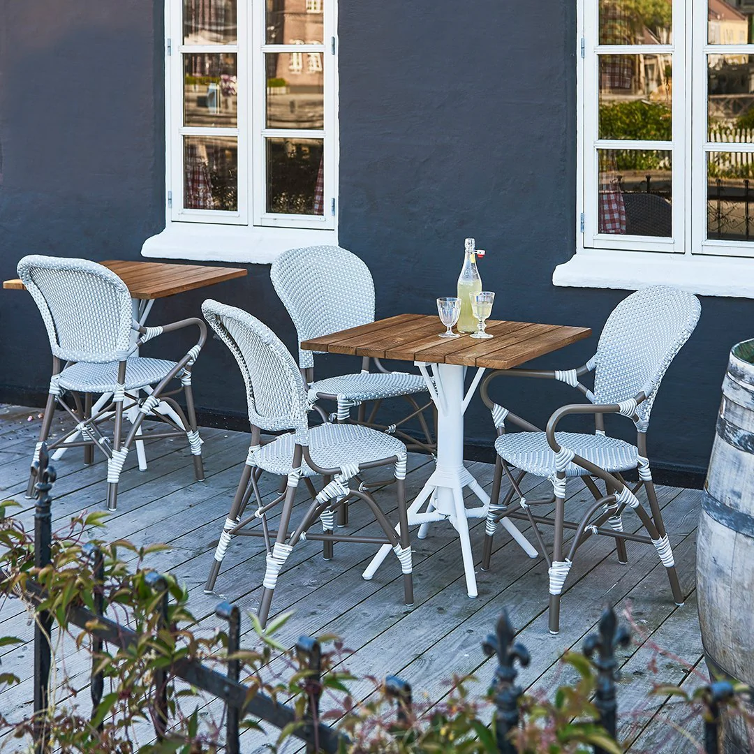 Nicole Outdoor Square Cafe Table - Teak - Image 9