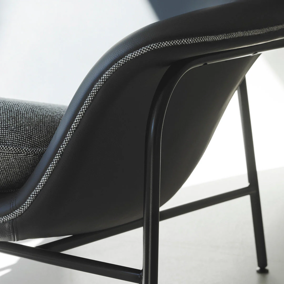Drape High Lounge Chair w/ Headrest - Steel Legs - Image 10