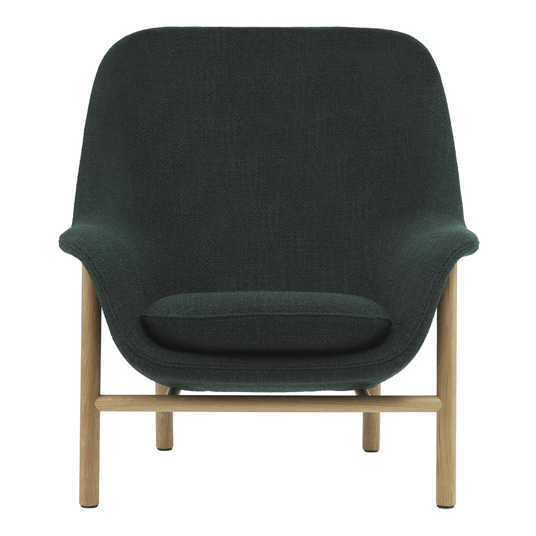 Drape High Lounge Chair - Wood Legs