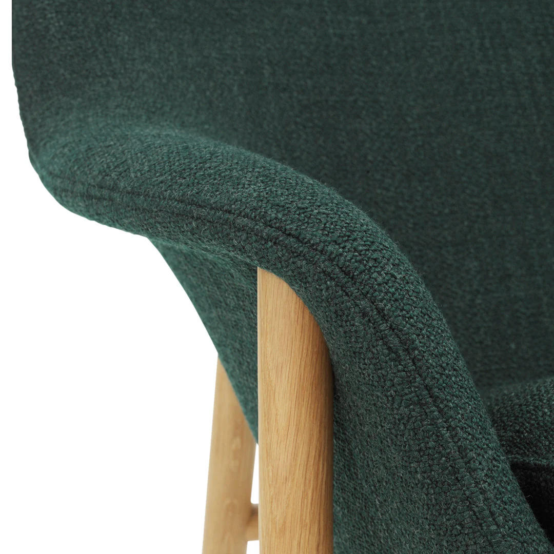 Drape High Lounge Chair - Wood Legs - Image 4