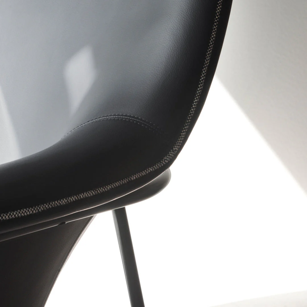 Drape Low Lounge Chair - Steel Legs - Image 11