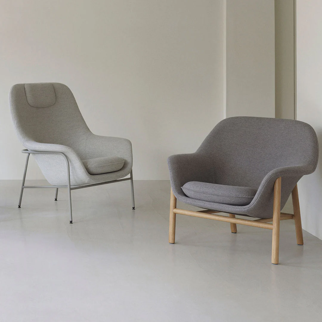 Drape Low Lounge Chair - Wood Legs - Image 21