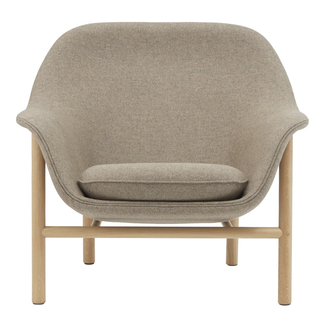 Drape Low Lounge Chair - Wood Legs - Image 3