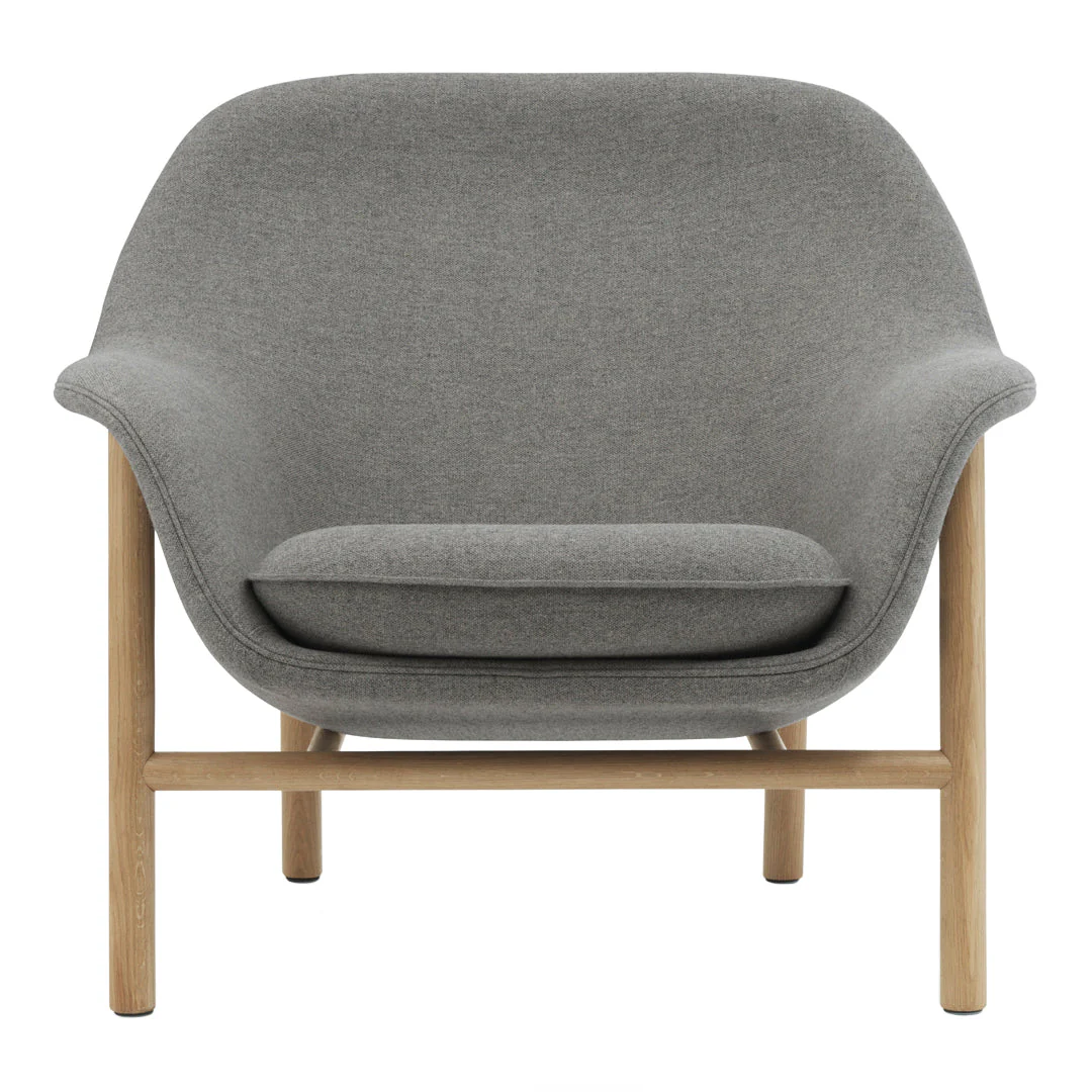 Drape Low Lounge Chair - Wood Legs - Image 4