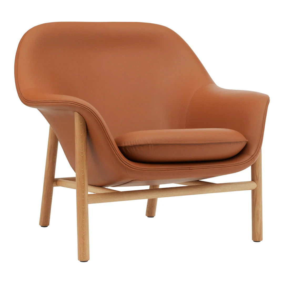 Drape Low Lounge Chair - Wood Legs - Image 8