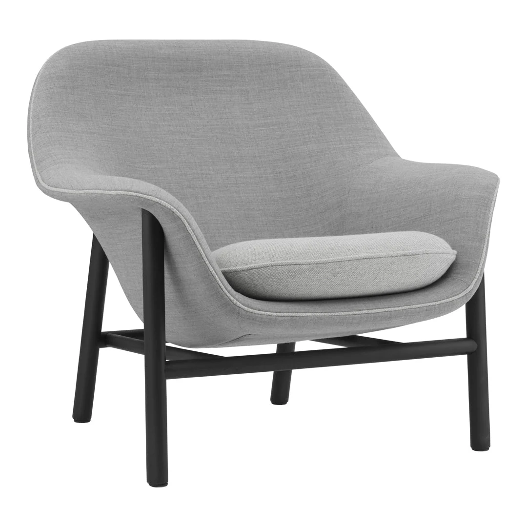Drape Low Lounge Chair - Wood Legs - Image 9