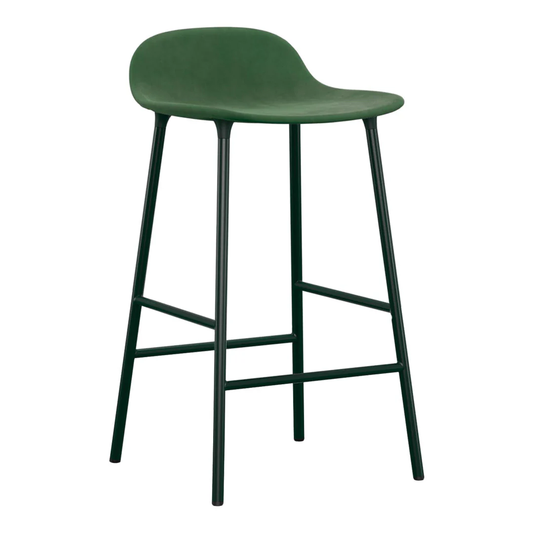 Form Counter Stool - Metal Legs - Upholstered - Image 7