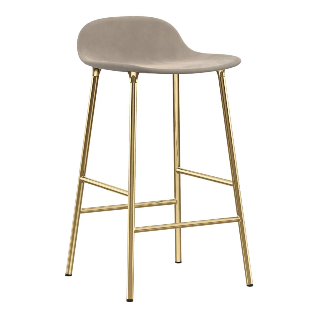 Form Counter Stool - Metal Legs - Upholstered - Image 9