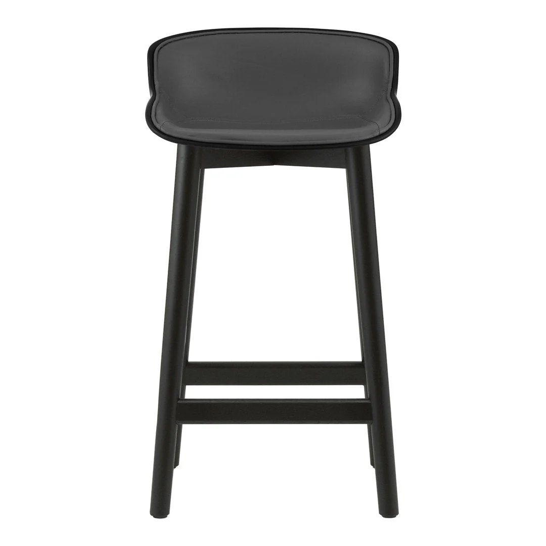 Hyg Counter Stool - Front Upholstered / Wood Base - Image 4