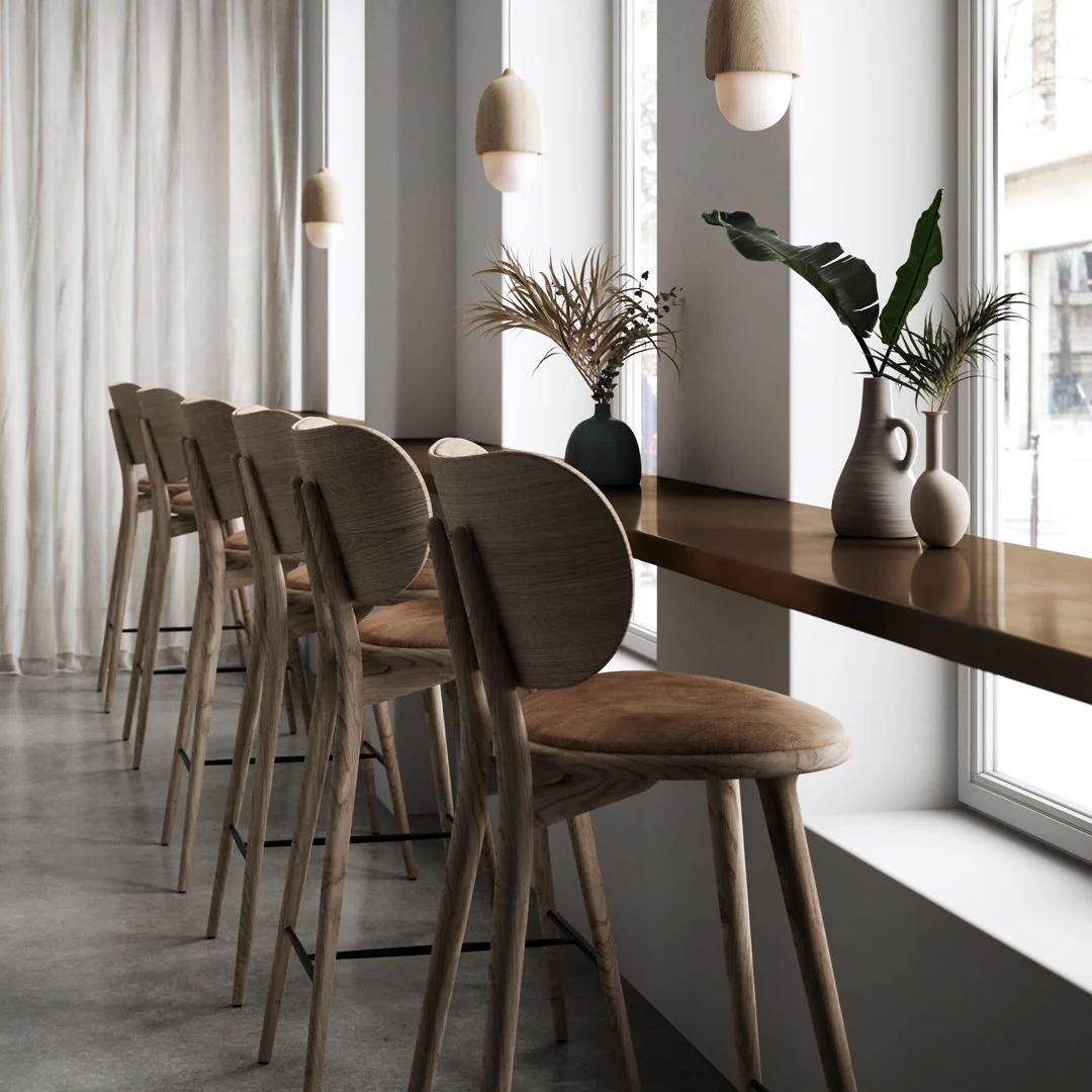 High Bar Stool w/ Backrest - Image 9