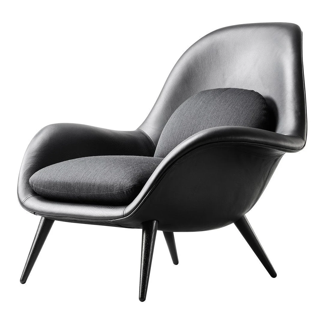 Swoon Lounge Chair - Leather Shell - Image 2