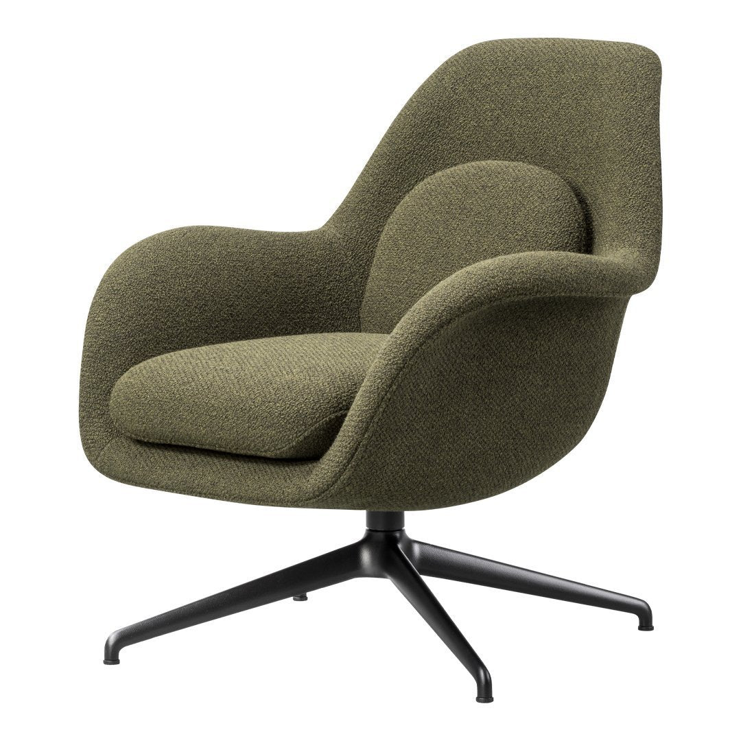 Swoon Lounge Swivel Chair - Petit - Fabric Shell - Image 2
