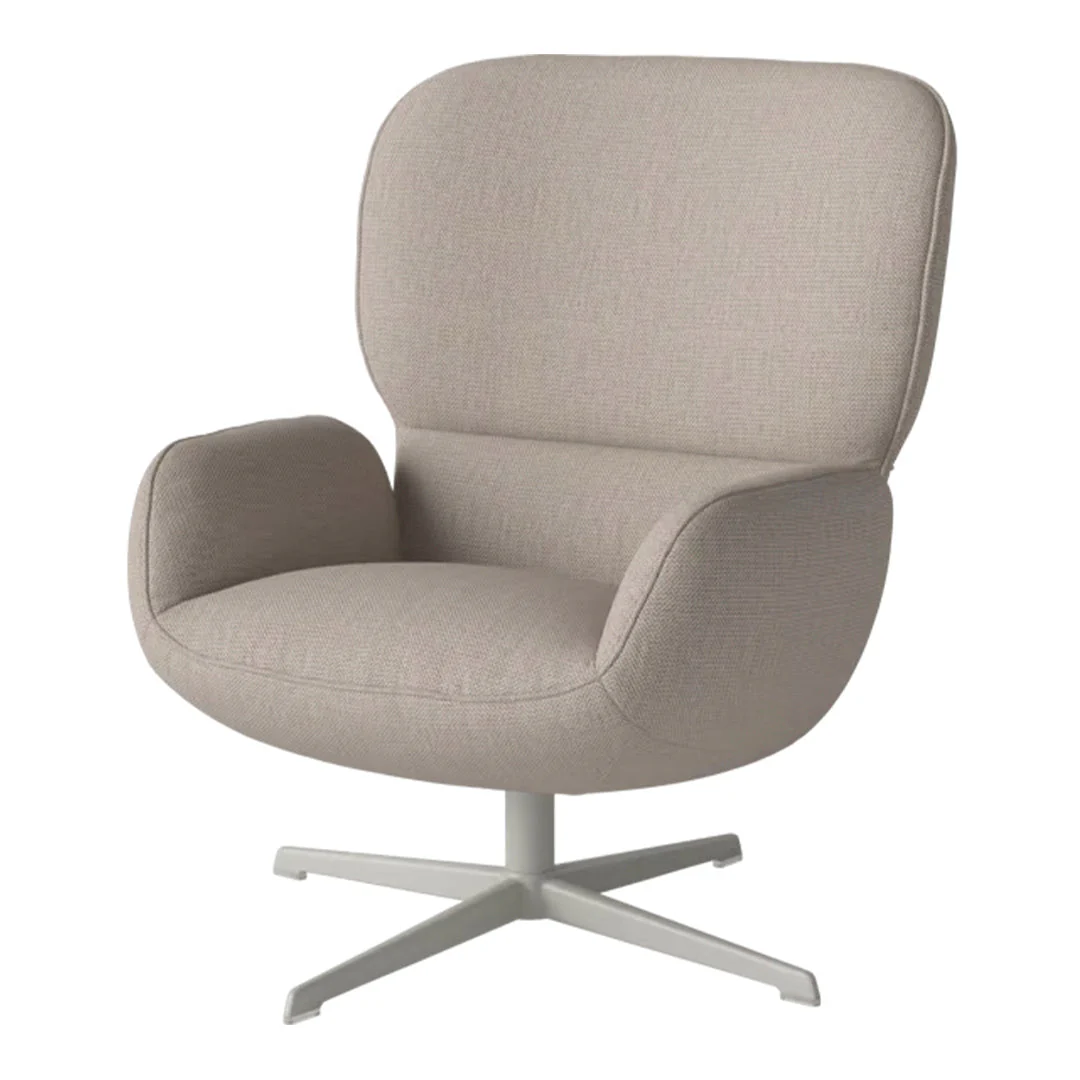 Ripon  Armchair - 4-Star Base - Grey Lacquered Steel - Image 100