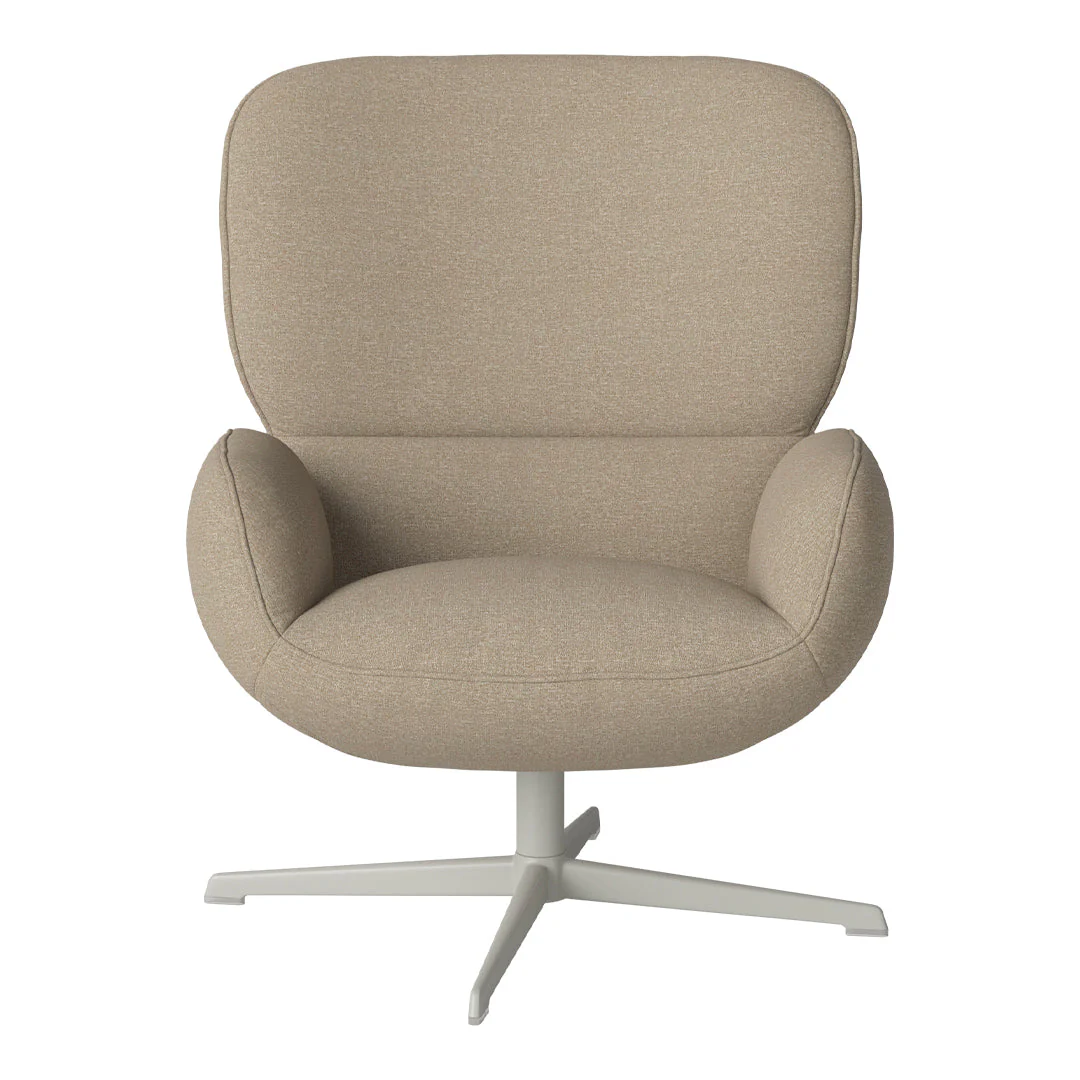Ripon  Armchair - 4-Star Base - Grey Lacquered Steel - Image 3