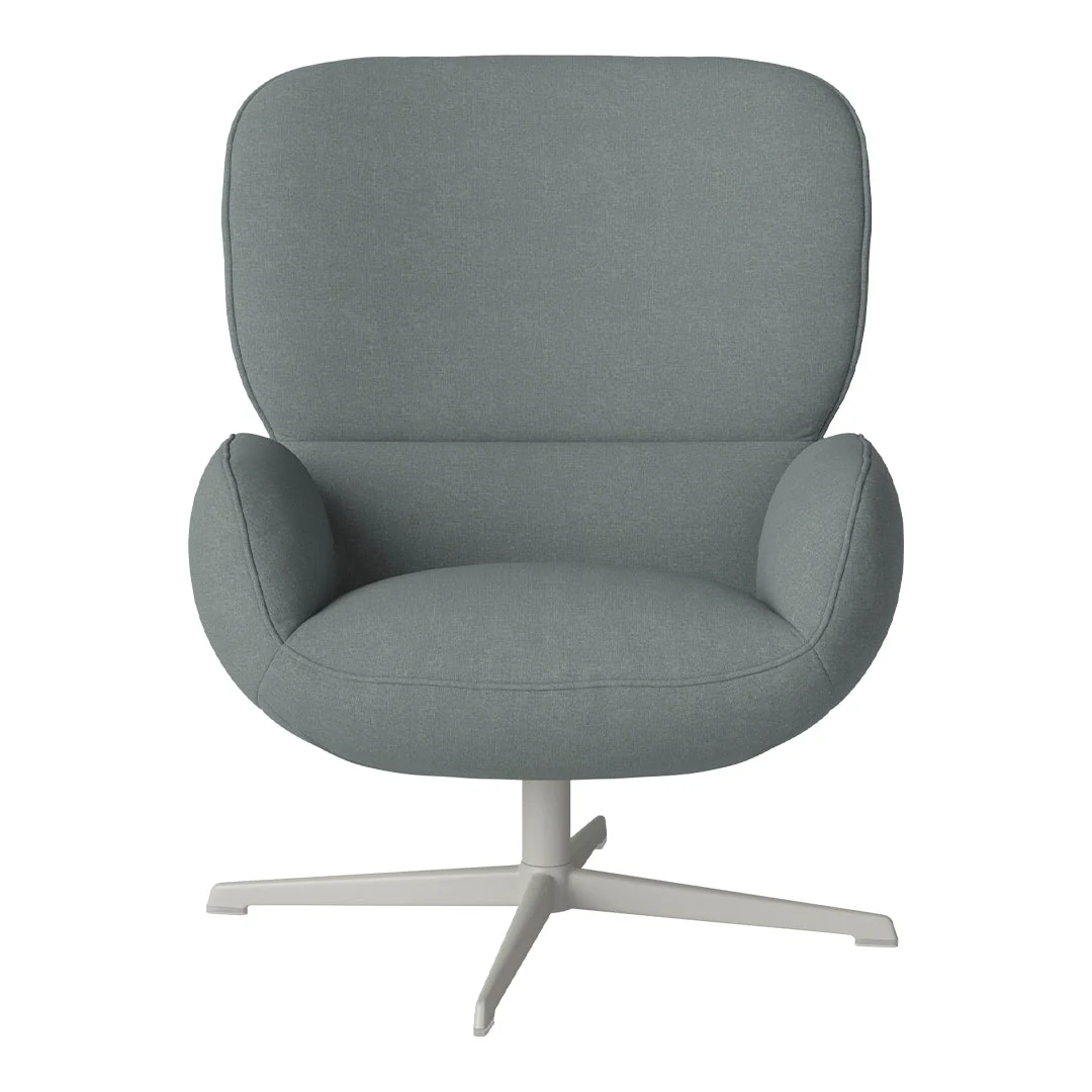 Ripon  Armchair - 4-Star Base - Grey Lacquered Steel - Image 4