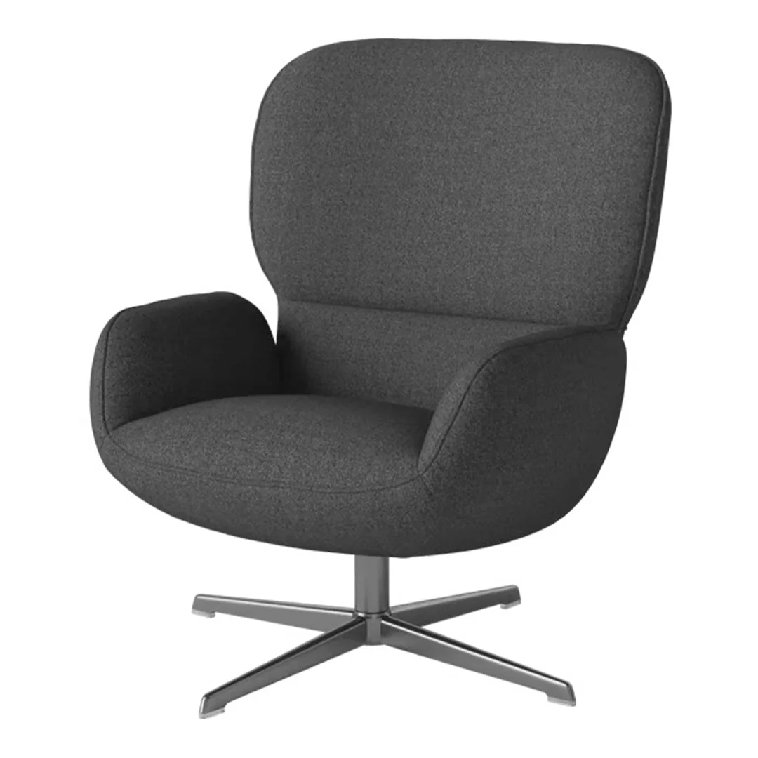 Ripon  Armchair - 4-Star Base - Satin Lacquered Steel - Image 99