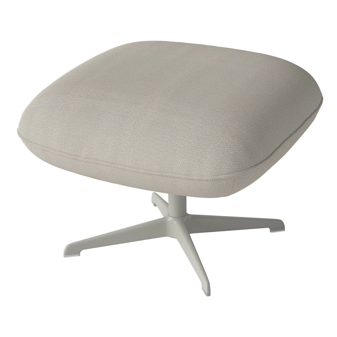Ripon Footstool - 4-Star Base - Grey Lacquered Steel - Image 100