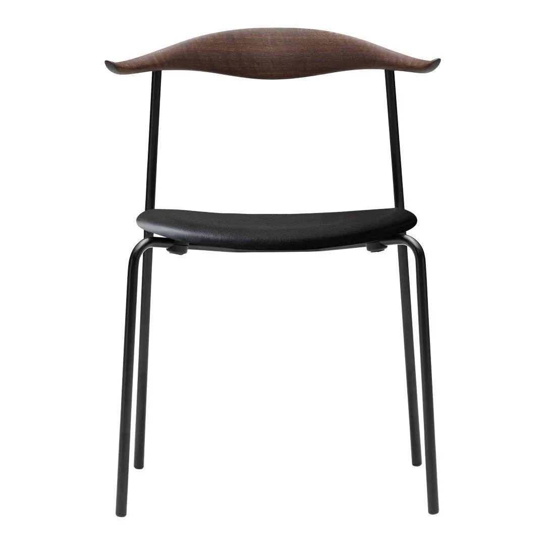 CH88P Chair - Seat Upholstered - Black Frame - Wood - Image 2